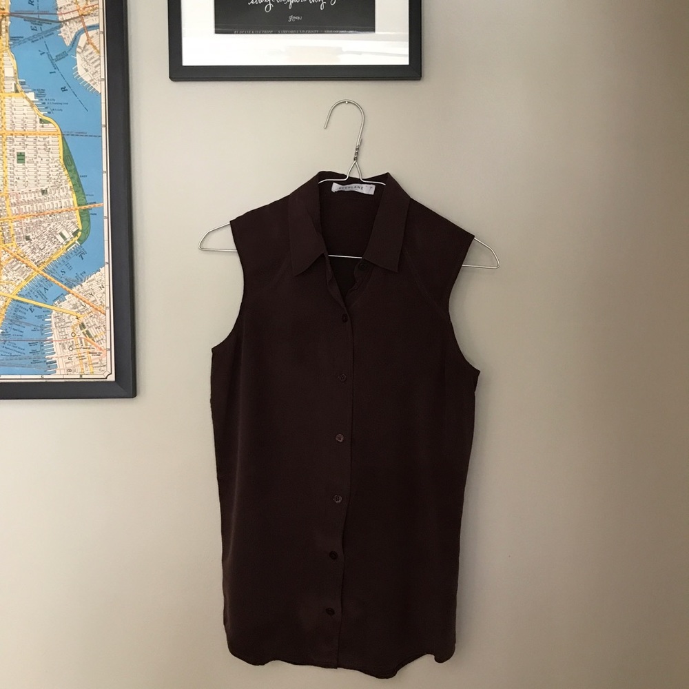 Everlane Sleeveless Silk Shirt