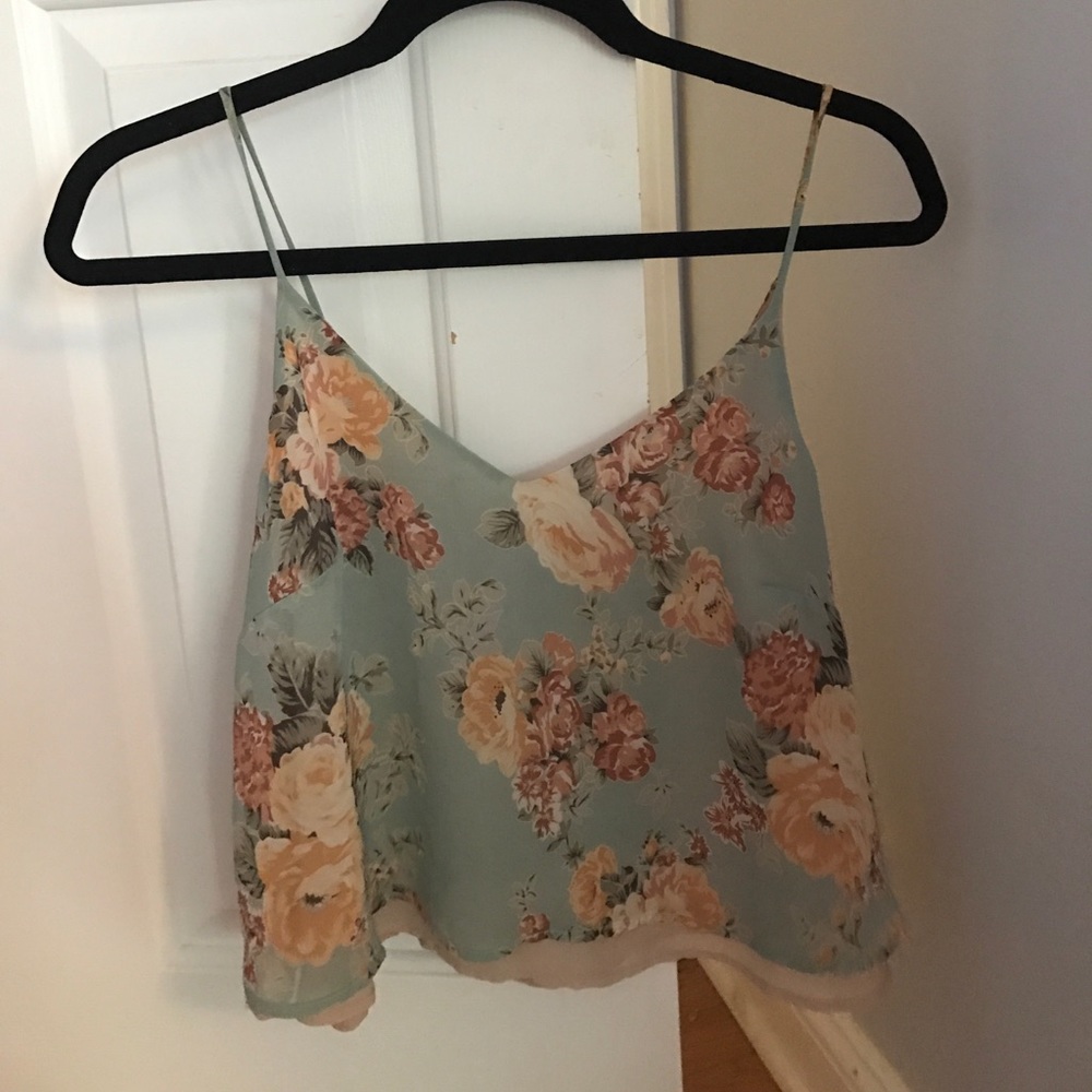 Floral Spaghetti Strap Tank