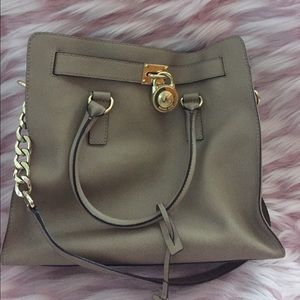 Michael Kors grey/taupe large tote.