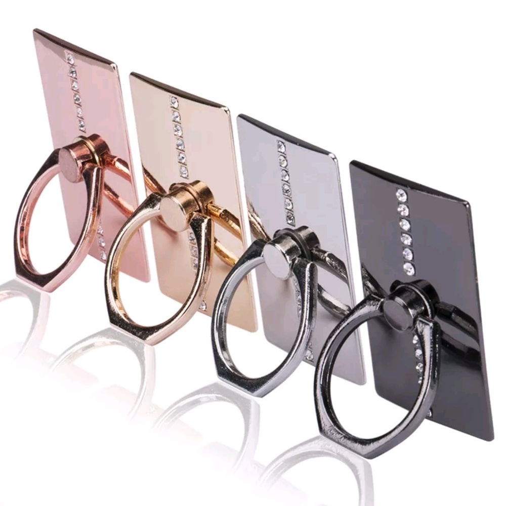 Rotating ring stand for mobile phones