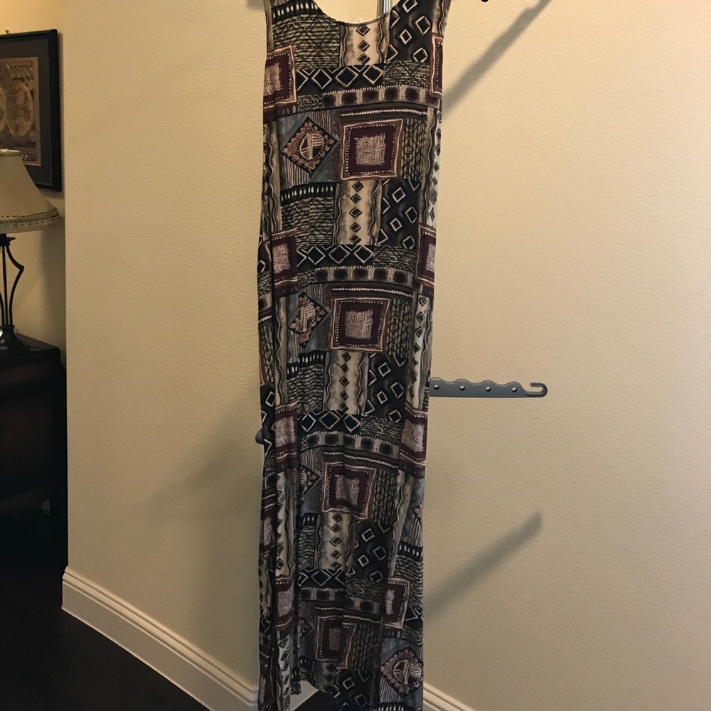 Global Print Tie Back Dress