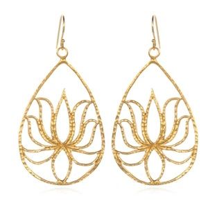Anthropologie lotus earrings