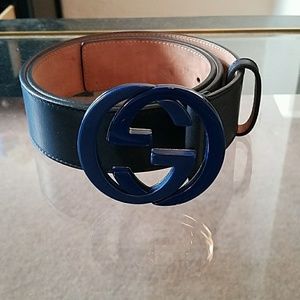 Blue Gucci Belt