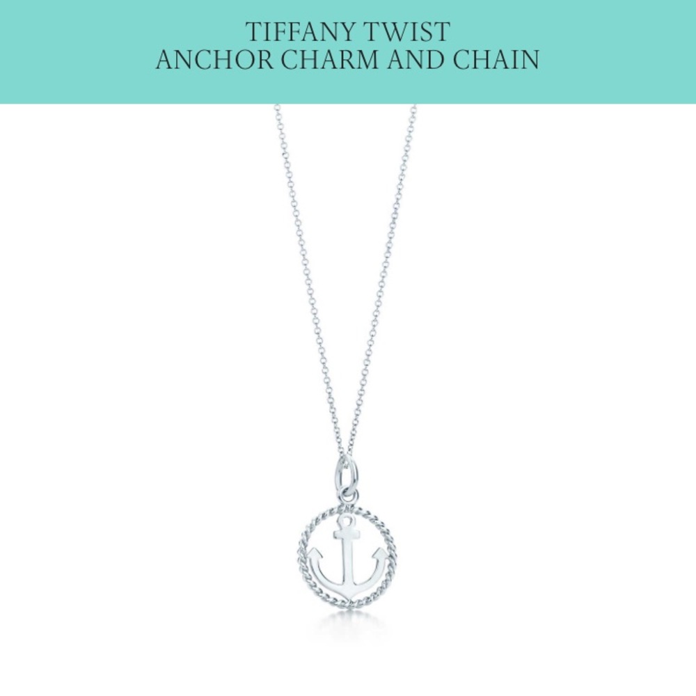 Tiffany's Anchor Charm + Chain in Sterling Silver