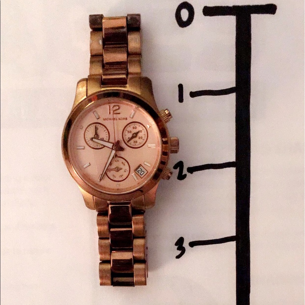 Rose gold small face MK watch