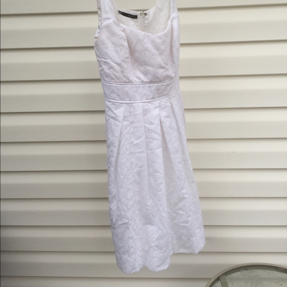 White embroidered eyelet dress