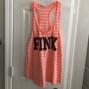 Pink racer back tank top