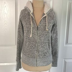 American Eagle grey speckled zip hoodie 🖤