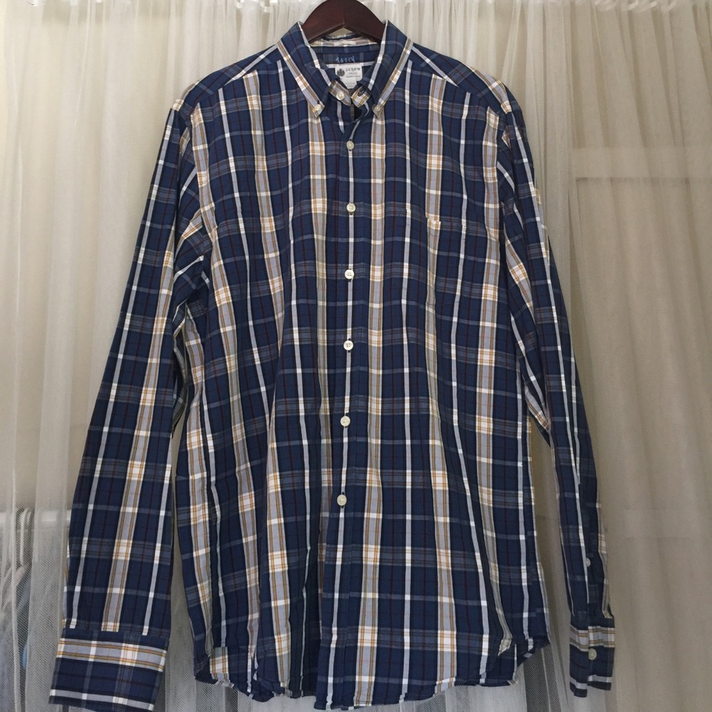 J. Crew Tailored Fit Plaid Long-Sleeve Shirt
