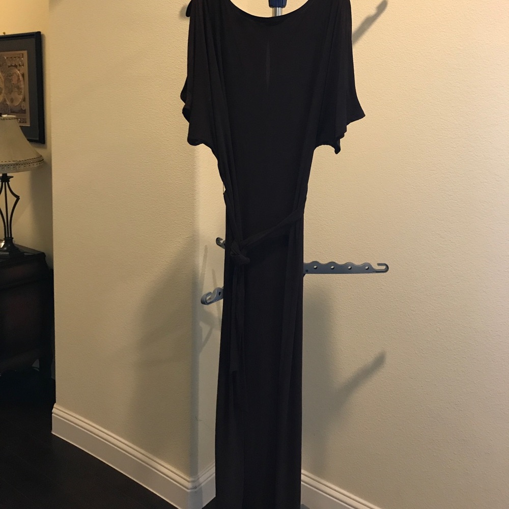 Chocolate tie back dress