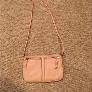 Blush Fossil cross body bag