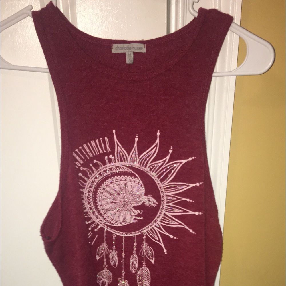 Burgundy summer tank top