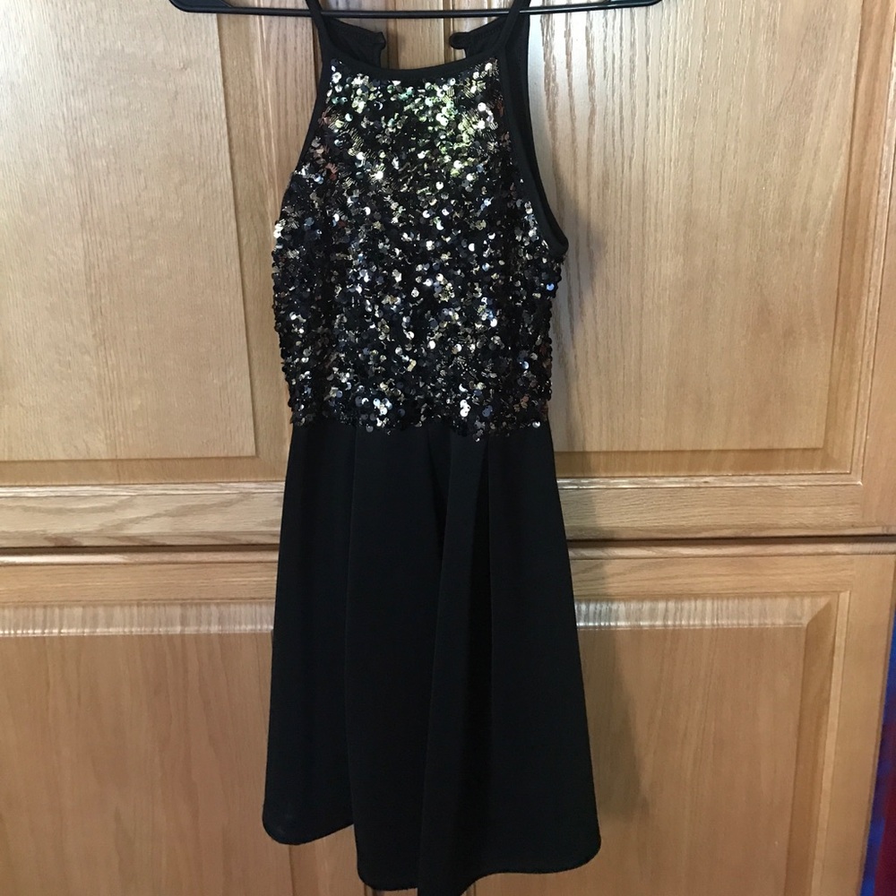 Black gold  semi formal dress