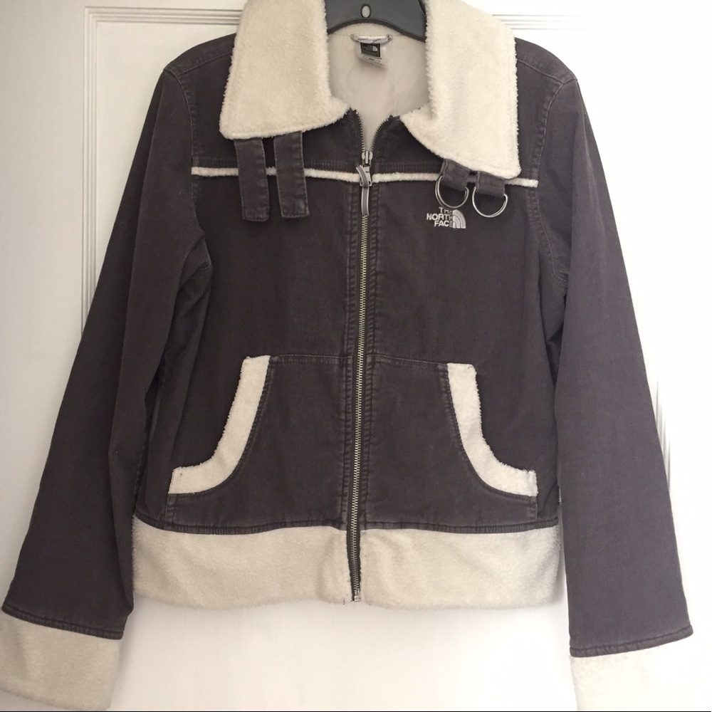 The North Face Gray Corduroy A5 Bomber Jacket