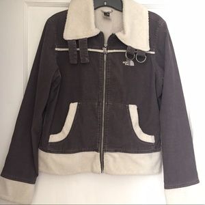 The North Face Gray Corduroy A5 Bomber Jacket