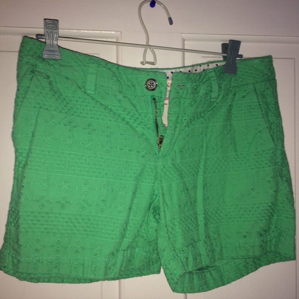 {Merona} Green Eyelet Shorts