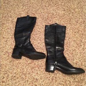 *CLOSET CLOSING* Black FRANCO SARTO leather boots