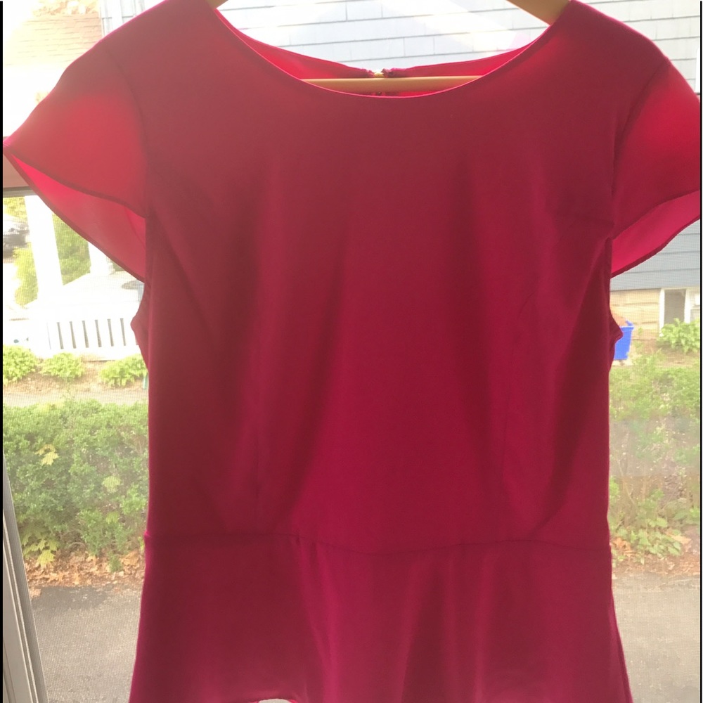 Express hot pink peplum top