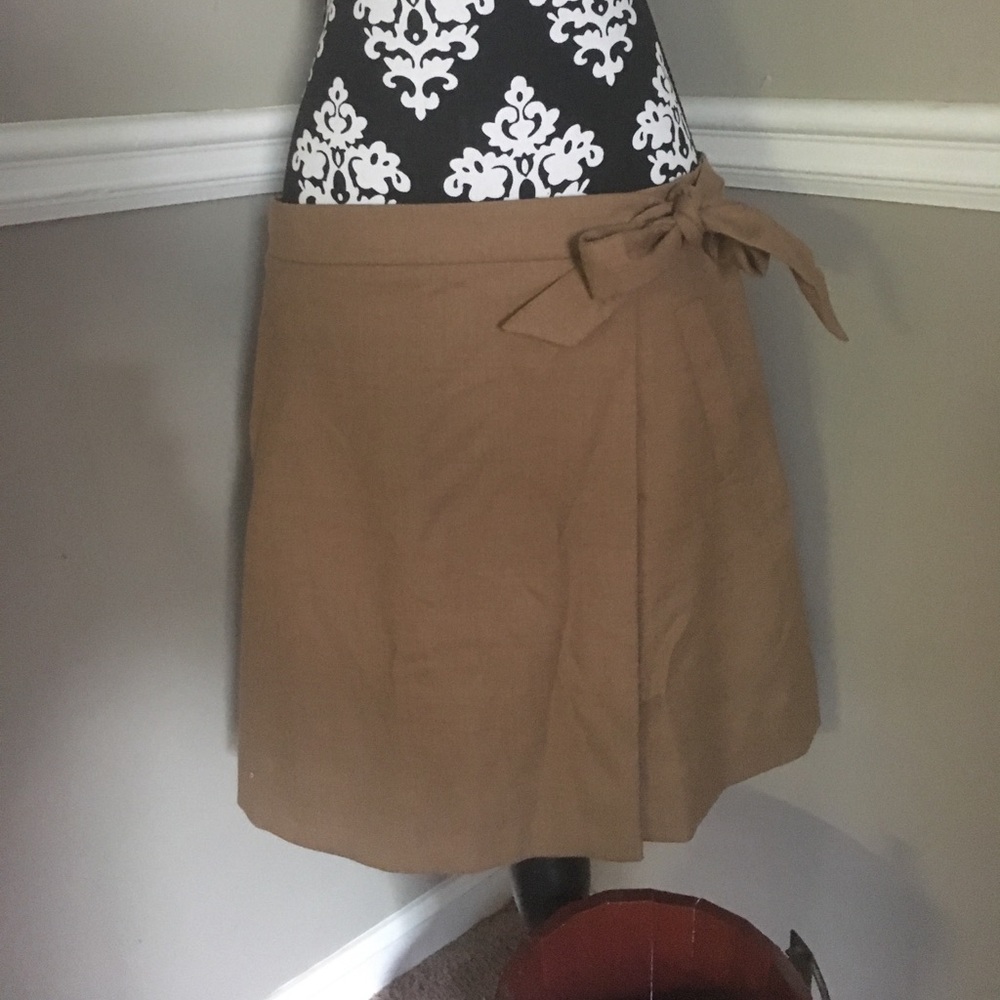 JCrew khaki wrap skirt