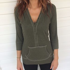 Sage green t-shirt hoodie