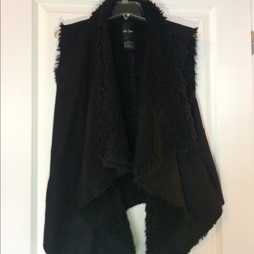 Black shearling Vest
