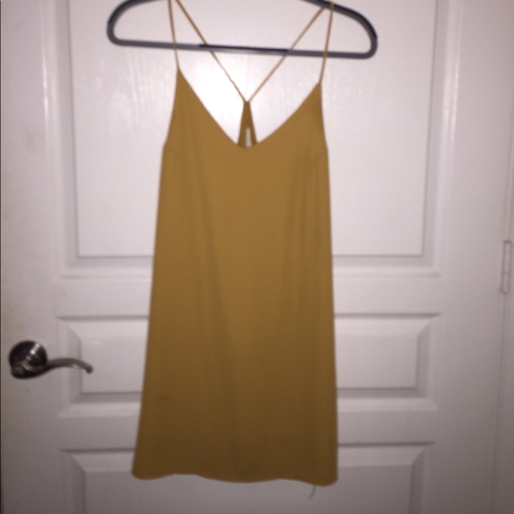 Gold shift dress