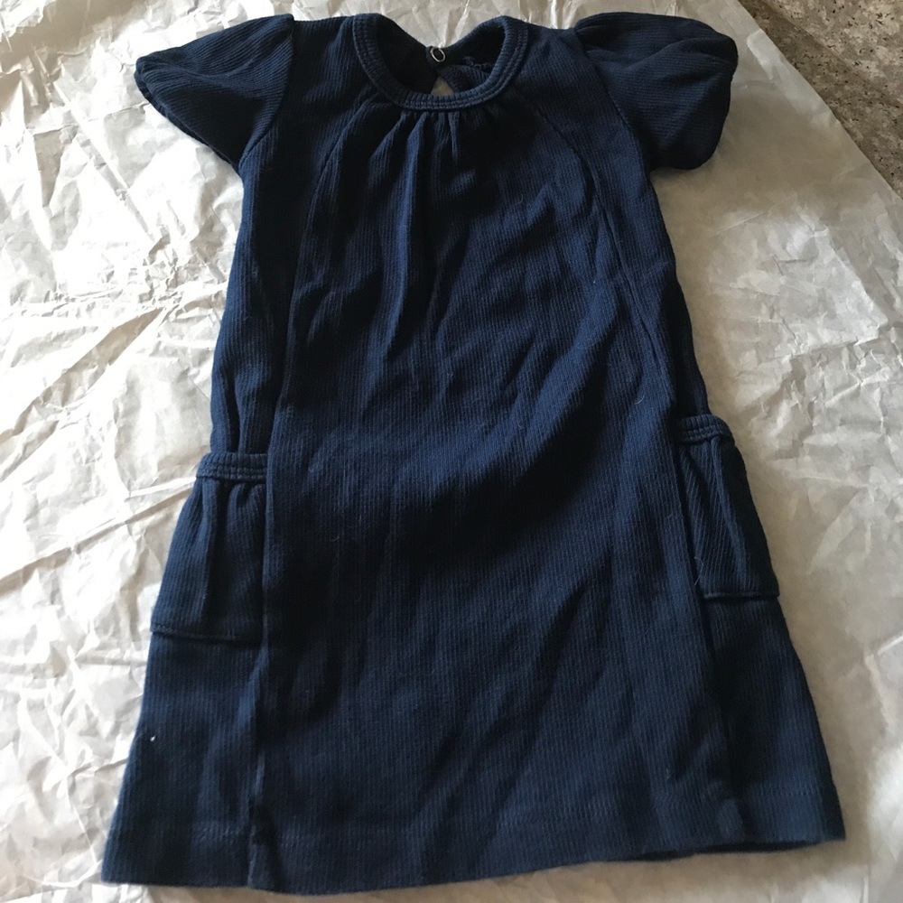Designer Navy Blue Pocket Dress