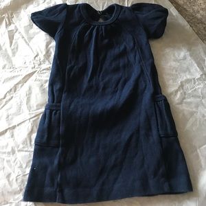 Designer Navy Blue Pocket Dress