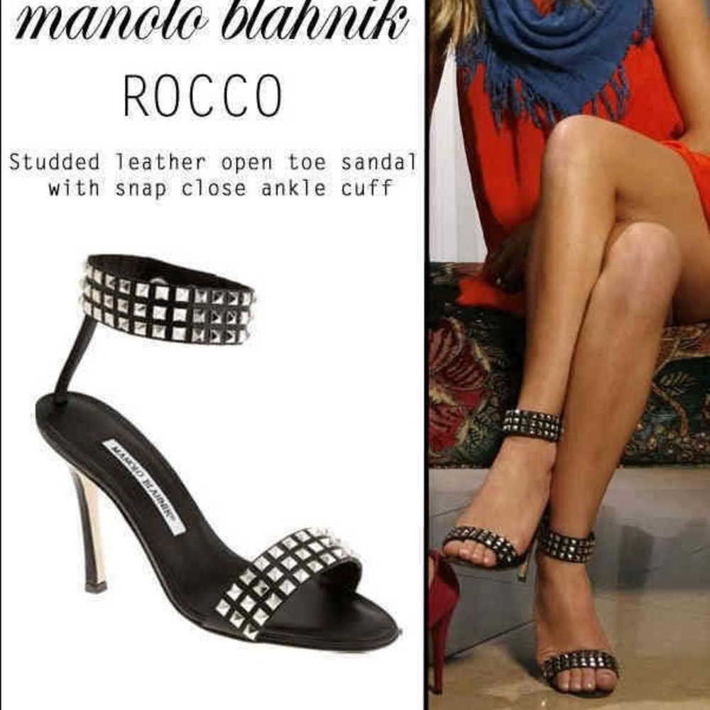 Manolo Blahnik Rocco Studded Heel