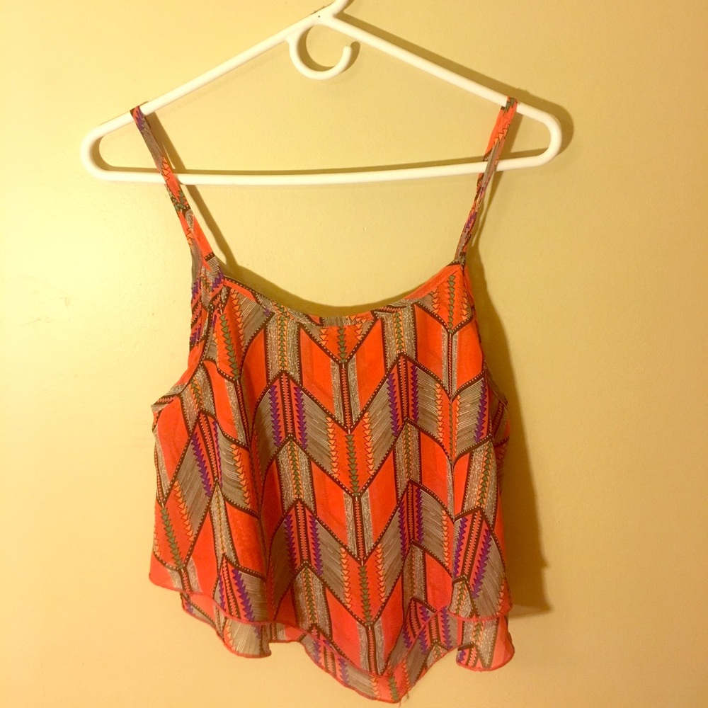Tribal print crop top