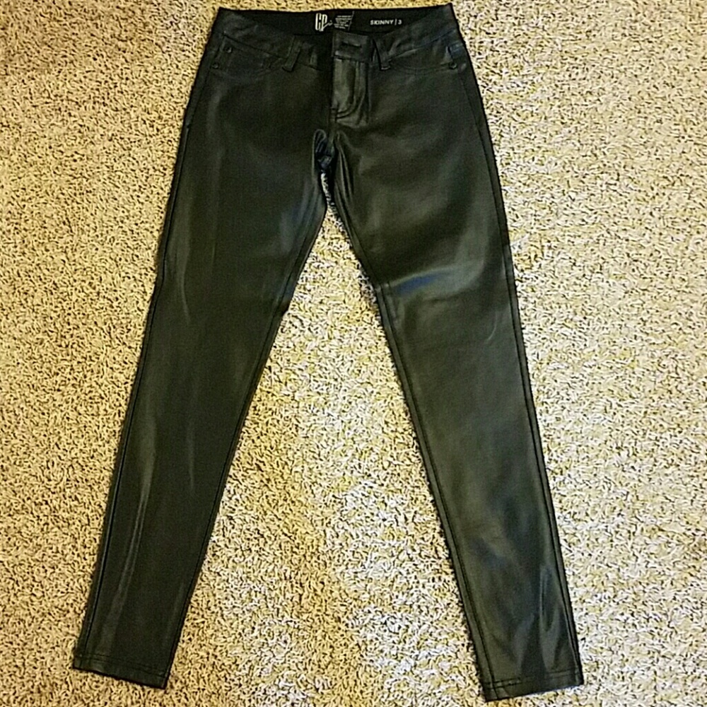 Black leather pants
