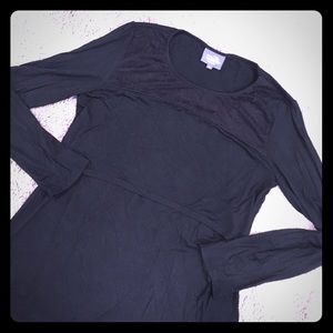 Lace accent nursing breastfeeding top