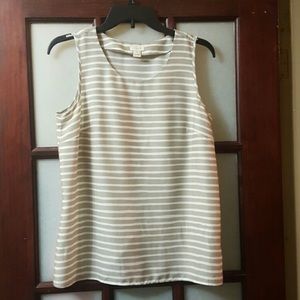 JCrew Striped Sleeveless Blouse