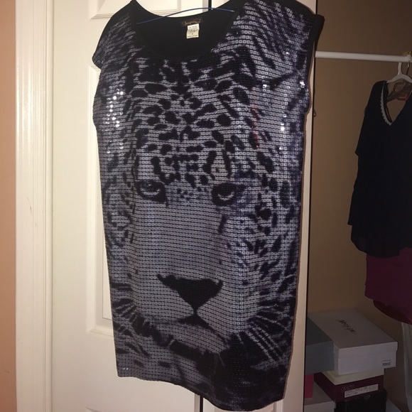 Beautiful sequin tiger t shirt dress - Picture 1 of 1
