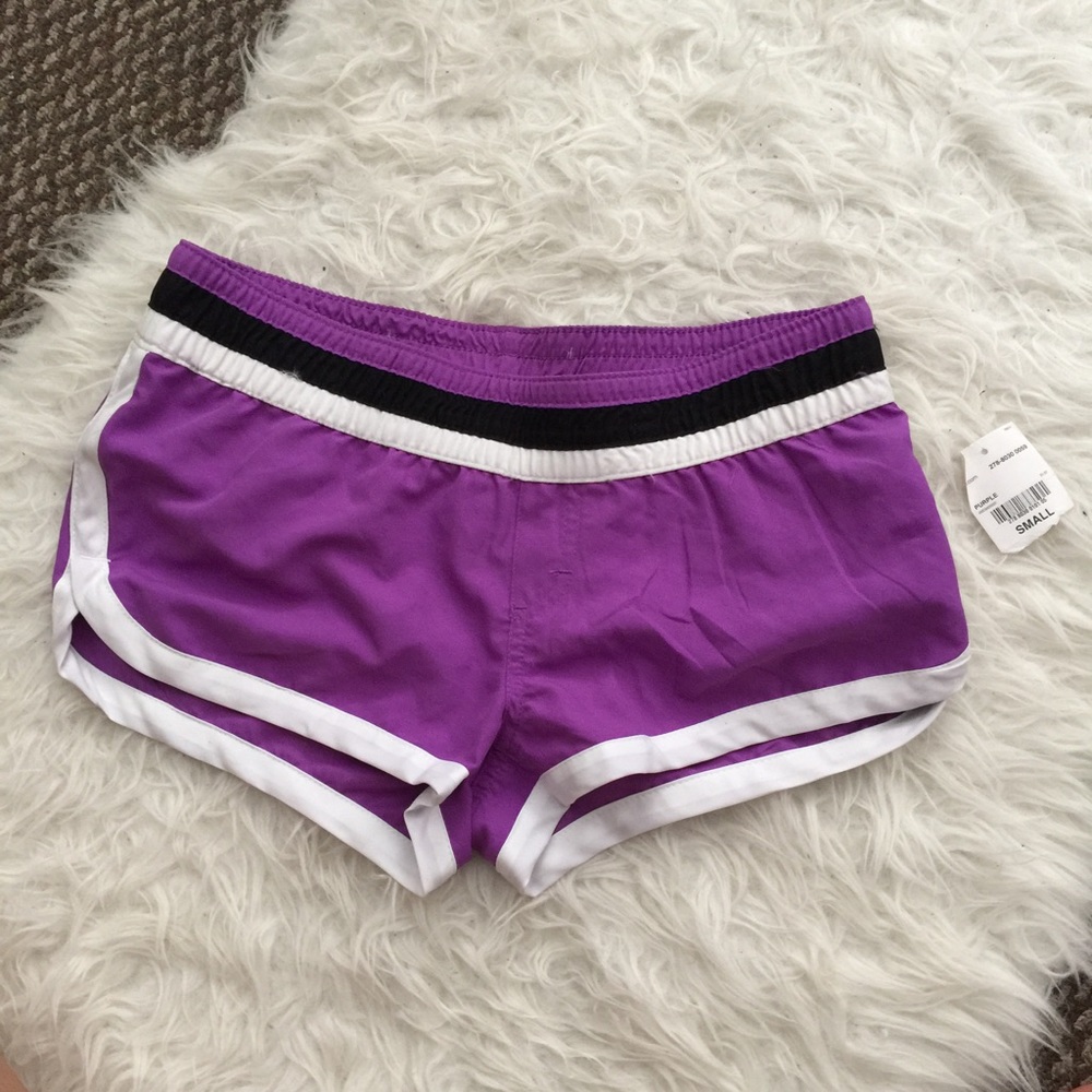 NWT Purple Track Running Shorts Velvety Shell S