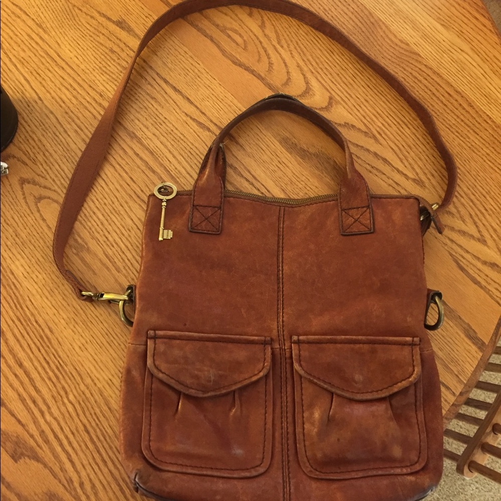 Fossil brown leather purse