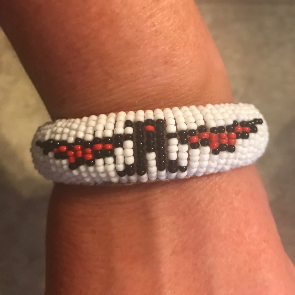 Beaded Native Bangle Bracelet