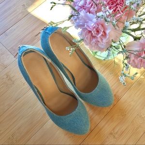 5" Denim high heels