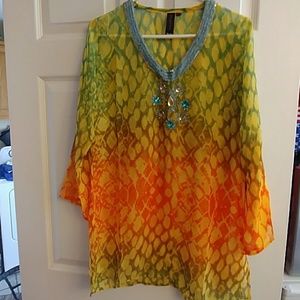 Ladies sheer Tunic Large