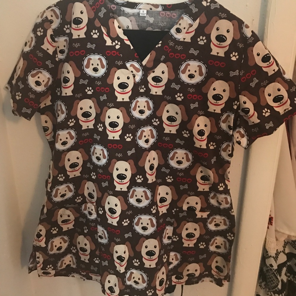Scrub top and bottom