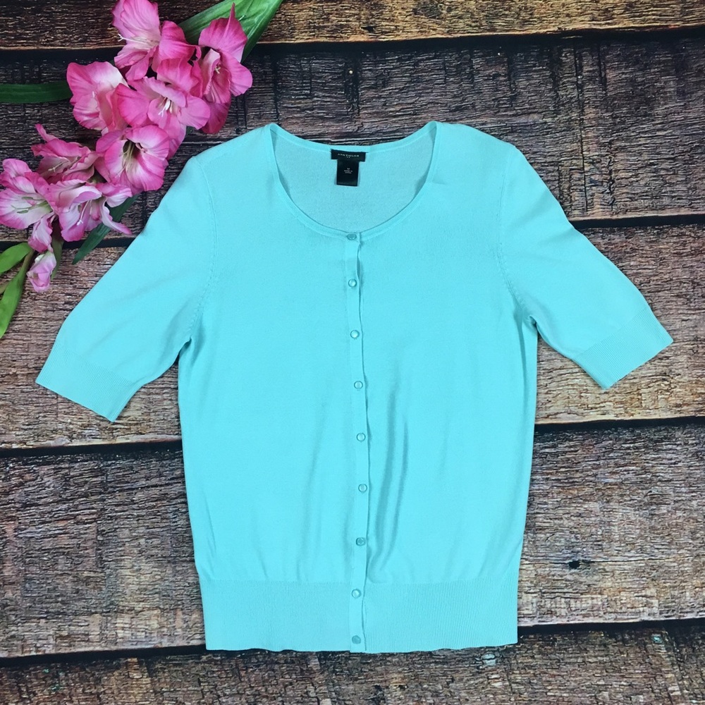 Ann Taylor Women's Cardigan Light Blue Size Medium