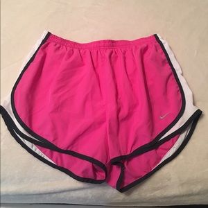 Pink Nike tempo shorts