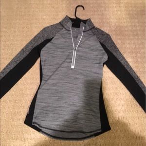 Black and gray 1/4 zip