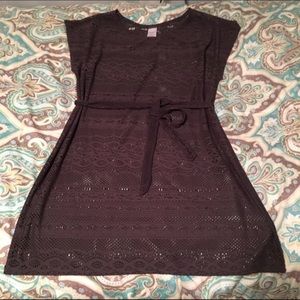 Gray Crochet Swim Cover Up