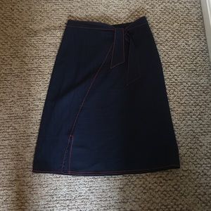 Anthropologie Ruth Blue and Red Skirt