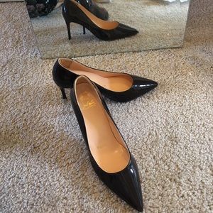 Brand new genuine leather dark red winecolorheels