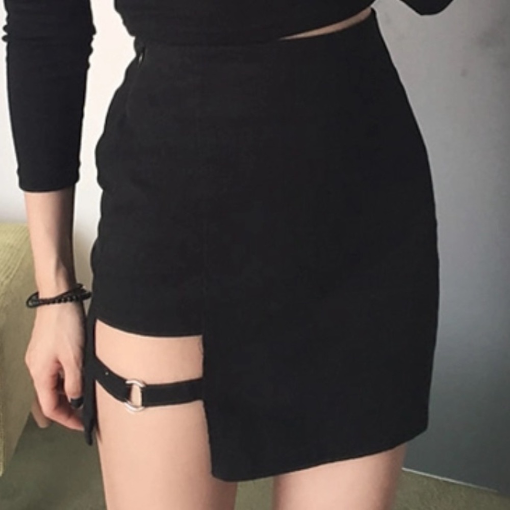 Super sexy bondage BDSM O-ring strap skirt