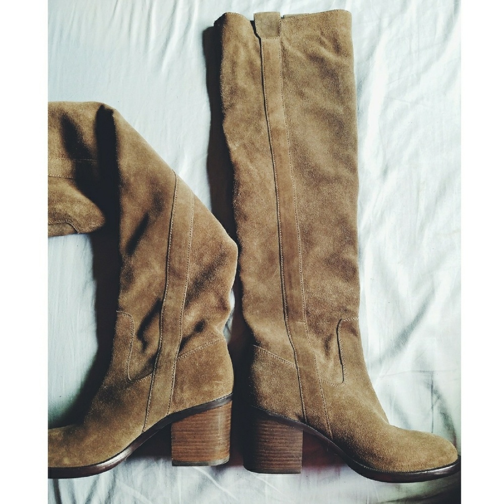 BCBG SUEDE OTK BOOTS