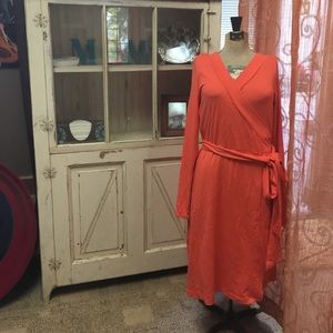 Beautiful Coral Banana Republic Wrap Dress M