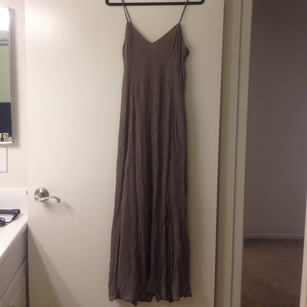 A sparkly long dress